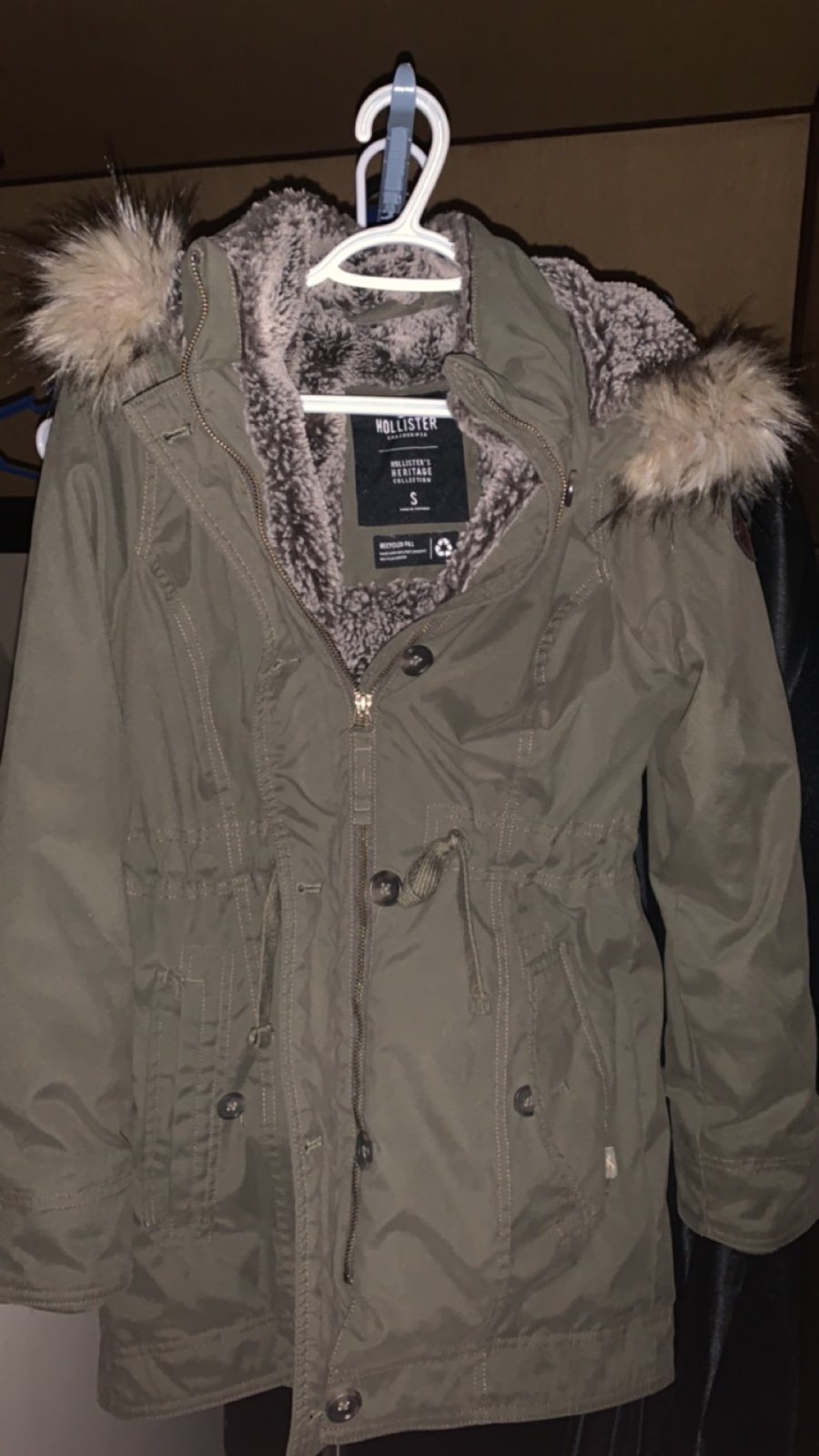 Hollister parka coat size small