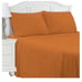 Superior 100% Cotton Flannel Twin Sheet Set 3 piece in Pumpkin
