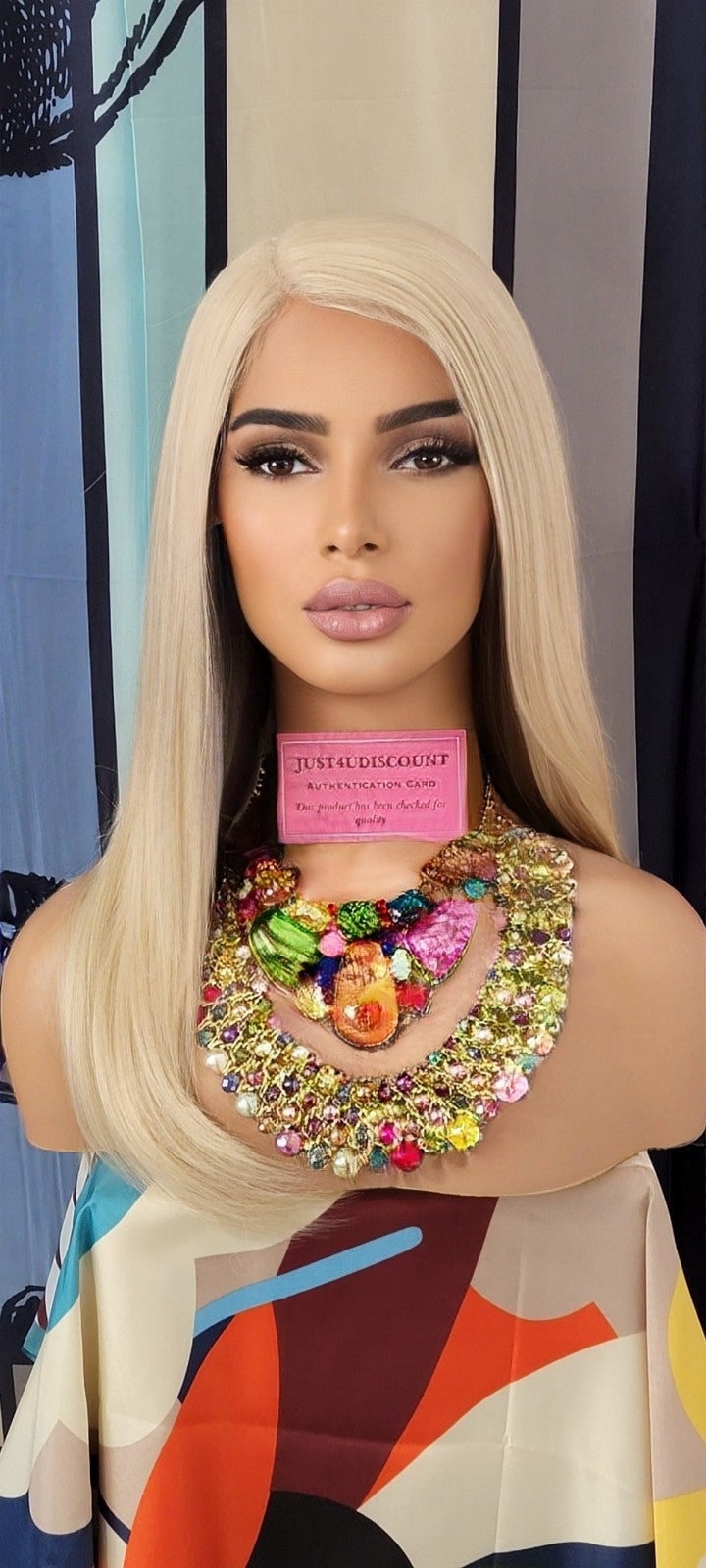 Celebrity Sexy blonde straight h.d lace front wig