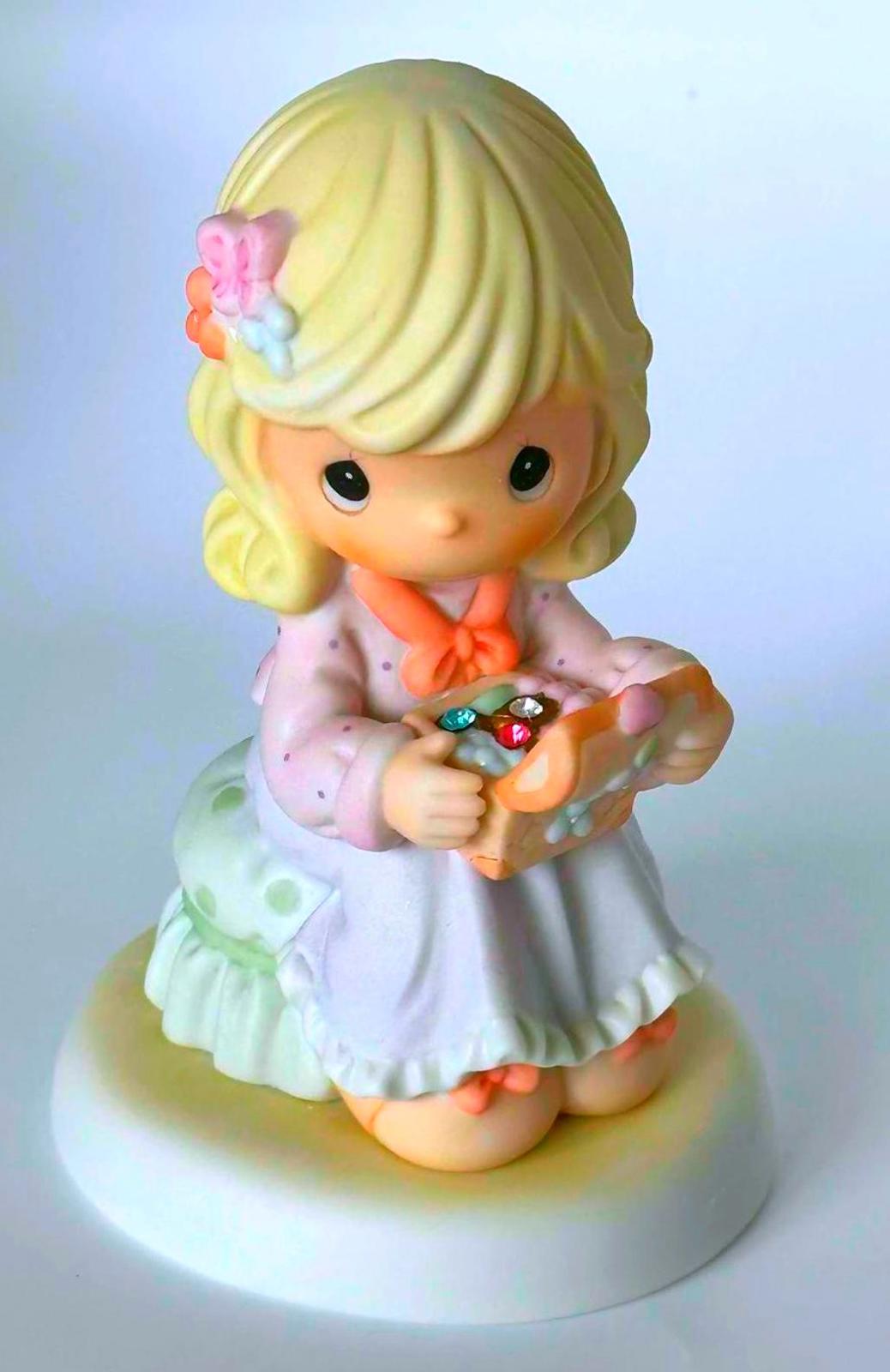 Precious Moments I Will Always Treasure You a Girl with Sparkling Gems Rhineston