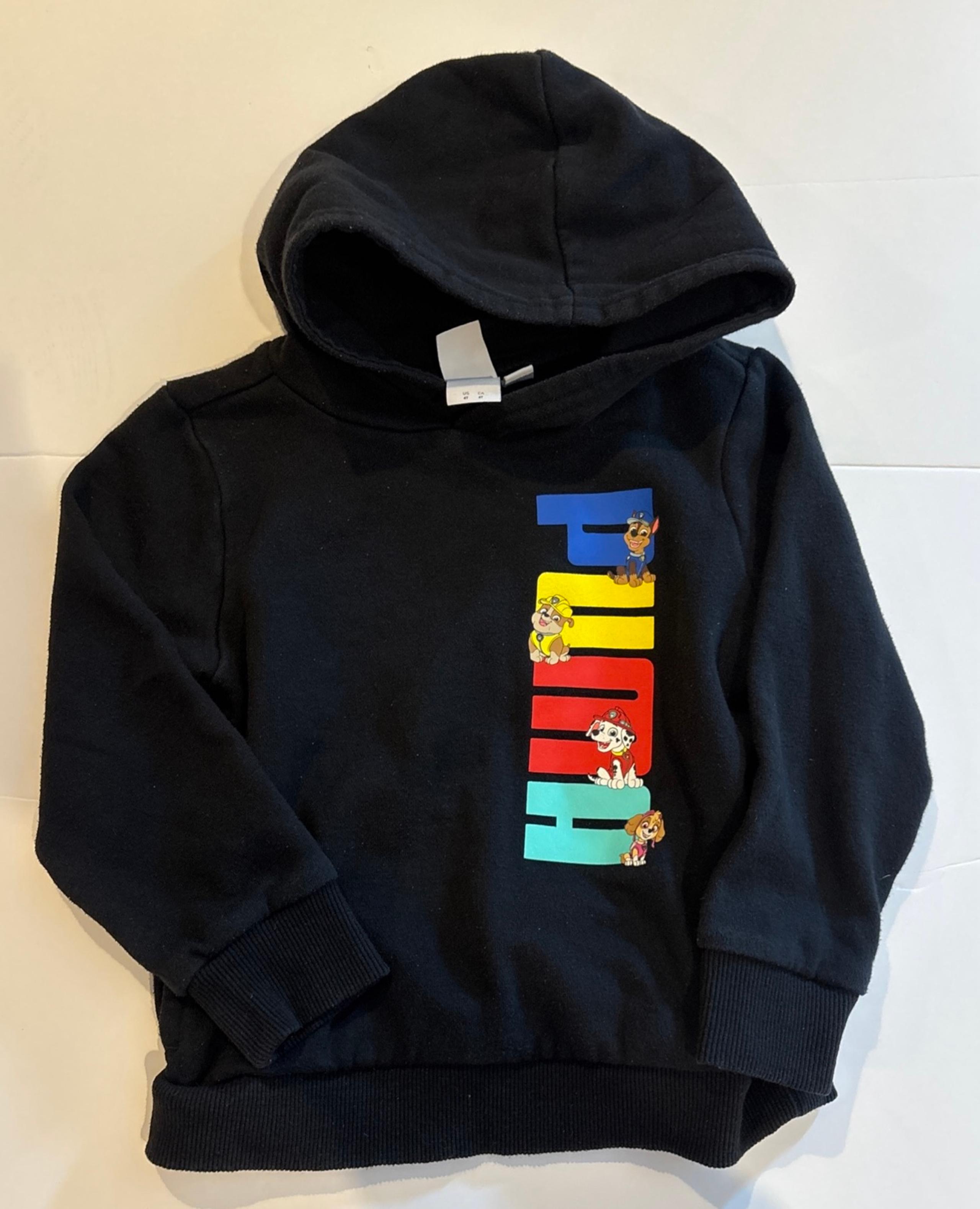 Puma X Paw Patrol Black Hoodie Toddler Sz 4T