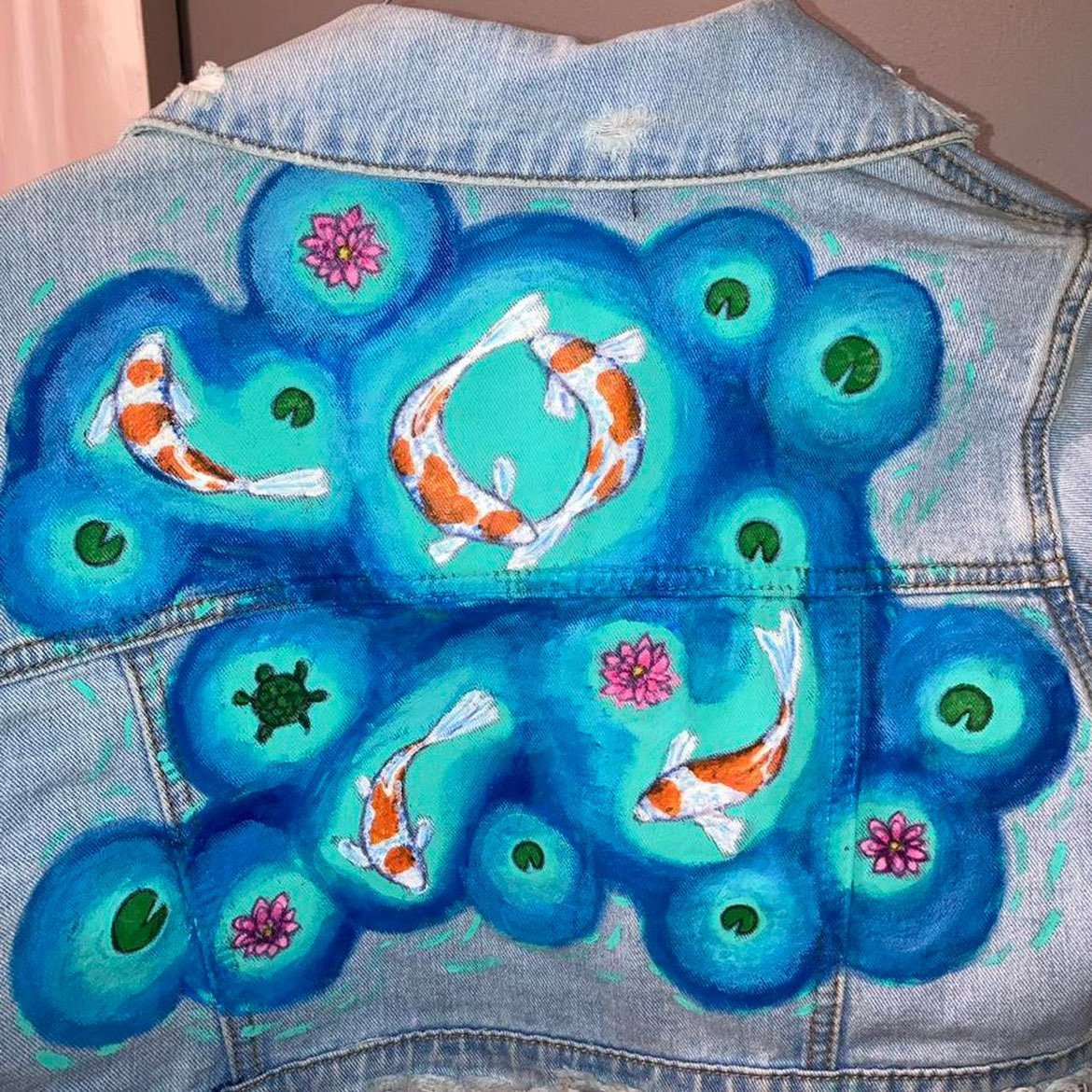 Hand painted jean jacket