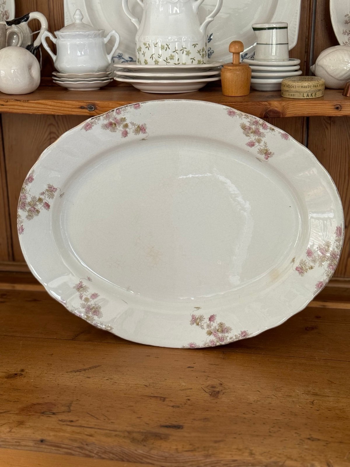 Antique ironstone platter