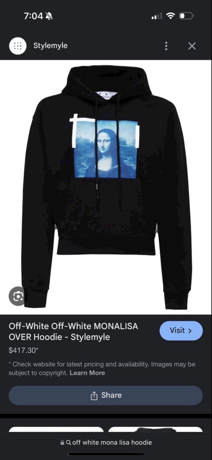 Off-White Hoodie Mona Lisa