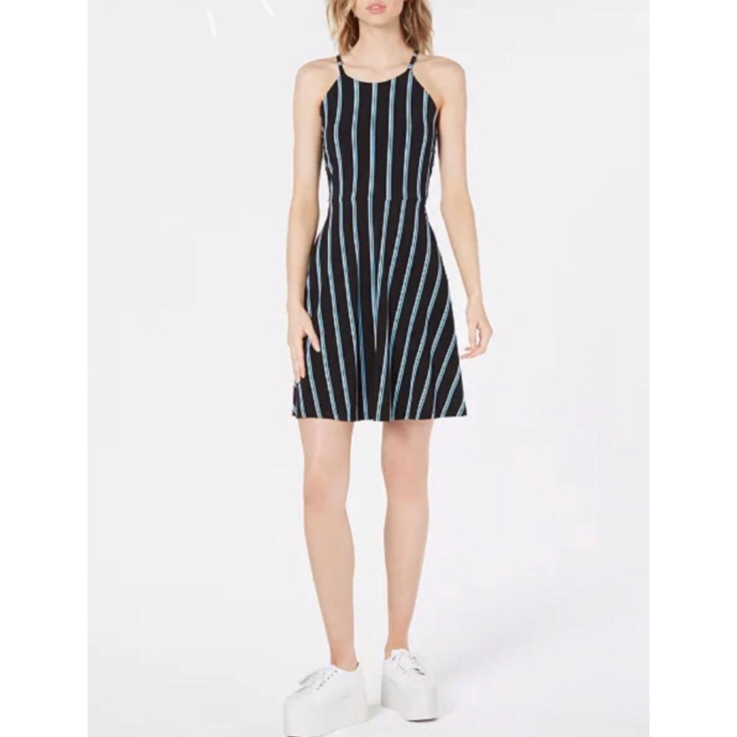 Bar III Women's Halter Striped Dress Size Small
