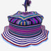 Colorful Adult Bucket Hat w/ Tassel Handwoven Handcrafted Vibrant Ethnic Boho