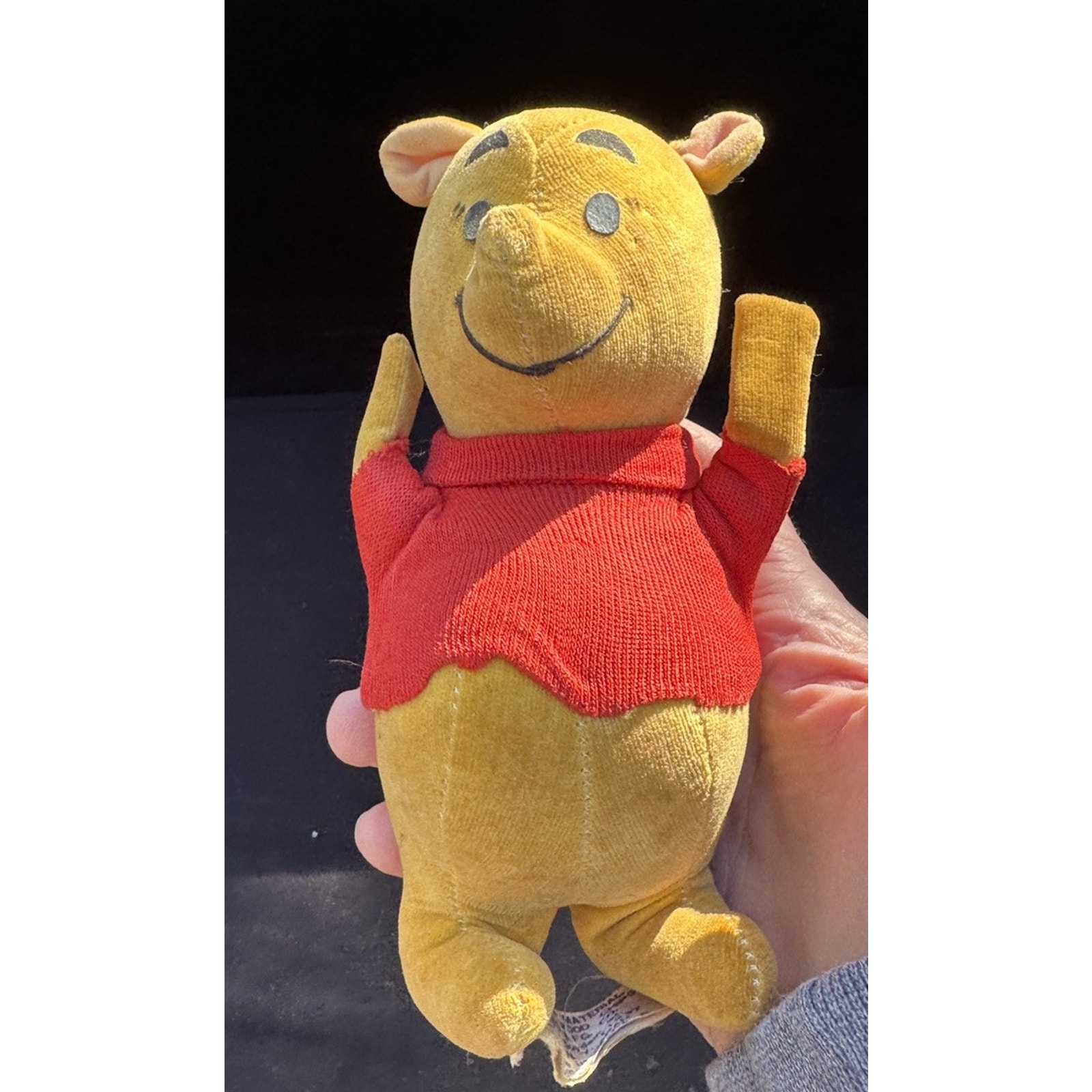 Rare Vintage 1964 GUND Disney 6.5”H Winnie The Pooh Plush Stuffed -TO8