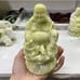 Hand carved Lantian jade seated Buddha statue, Sakyamuni statue, White Marble,