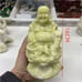 Hand carved Lantian jade seated Buddha statue, Sakyamuni statue, White Marble,