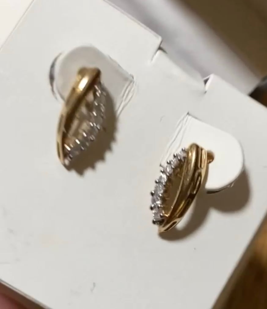 10k Gold Diamond Earrings