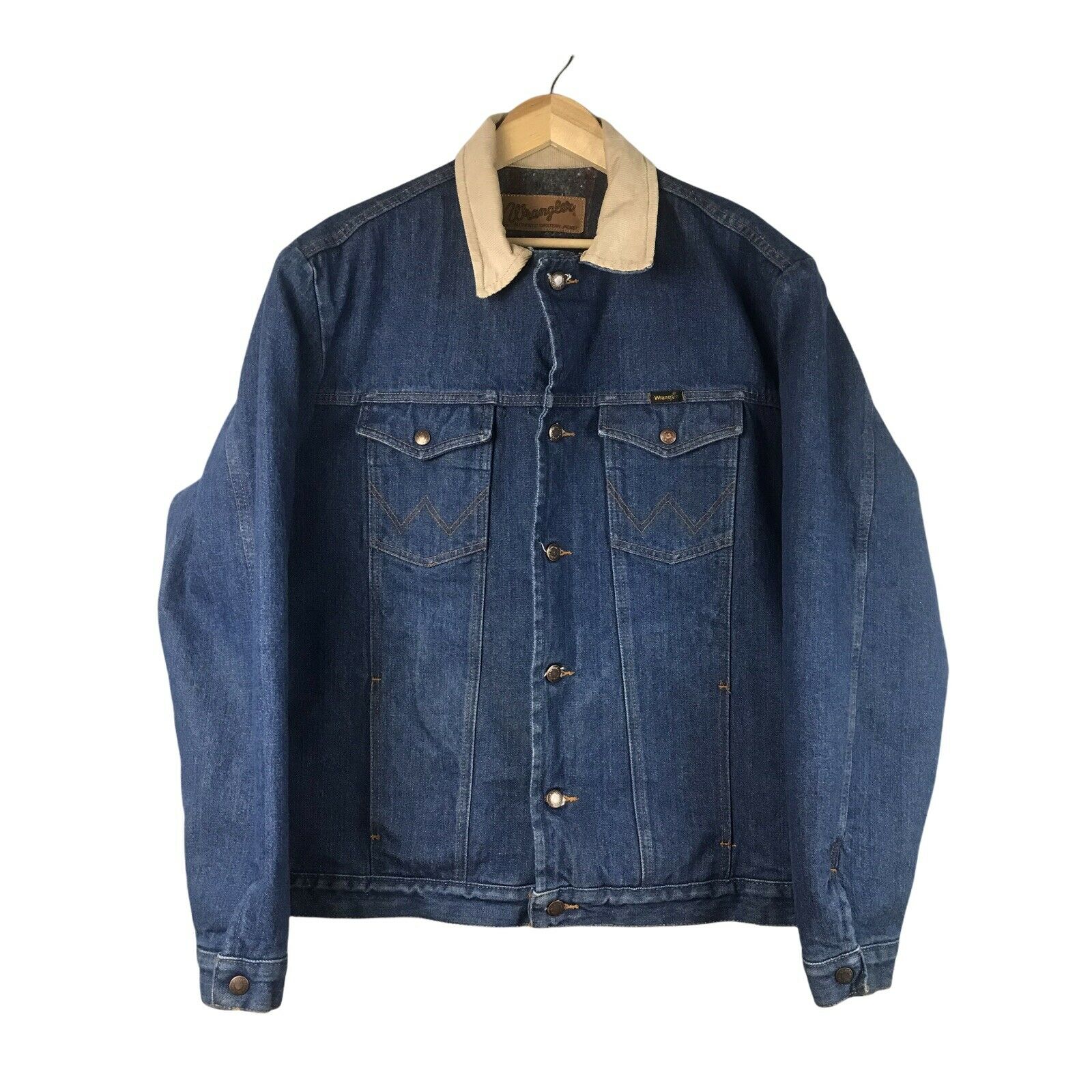 Wrangler M-159 Vintage Rancher Blanket Lined Denim Jean Jacket Size Xxl