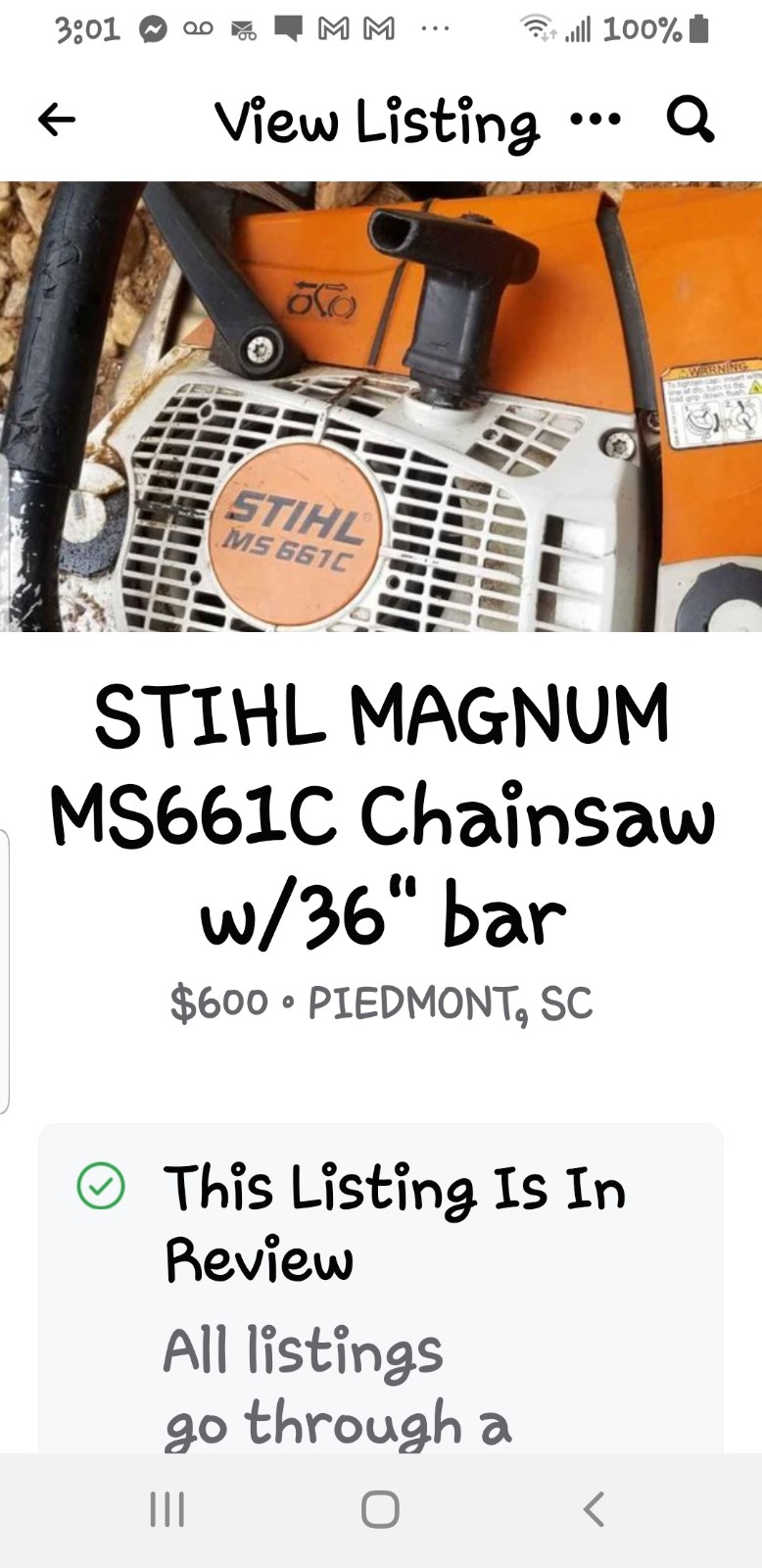 stihl chainsaw