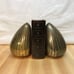 Ben Seibel Design Jenfred-Ware Clam Shell Brass Bookends - Mid Century Modern