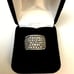 unisex 925 Sterling Silver Pave Ring with Cubic Zirconia
