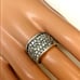 unisex 925 Sterling Silver Pave Ring with Cubic Zirconia