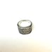 unisex 925 Sterling Silver Pave Ring with Cubic Zirconia