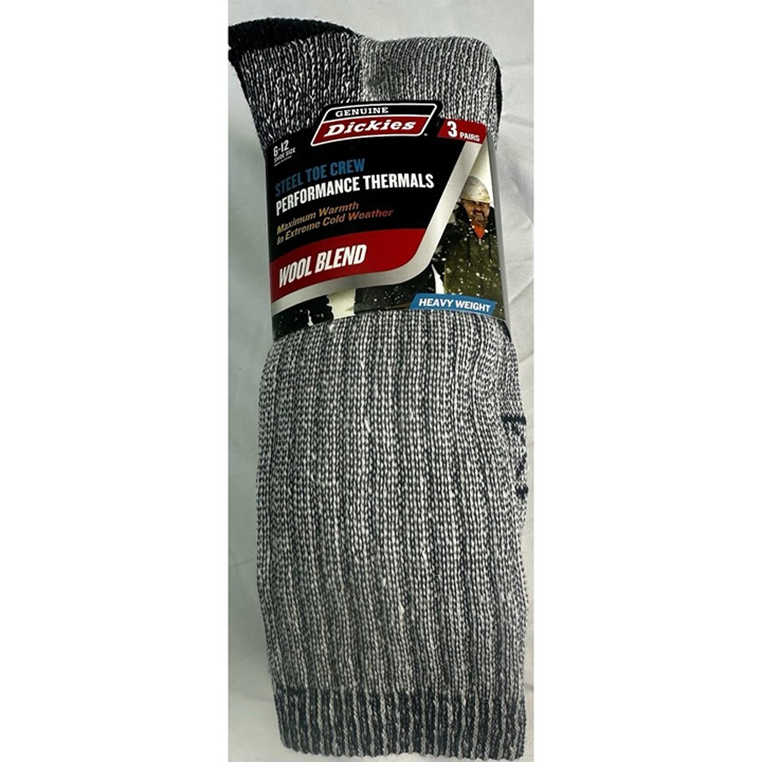 New - Dickies Thick Wool Blend Thermal Steel Toe Heavy  Weight Crew Socks 3Pair