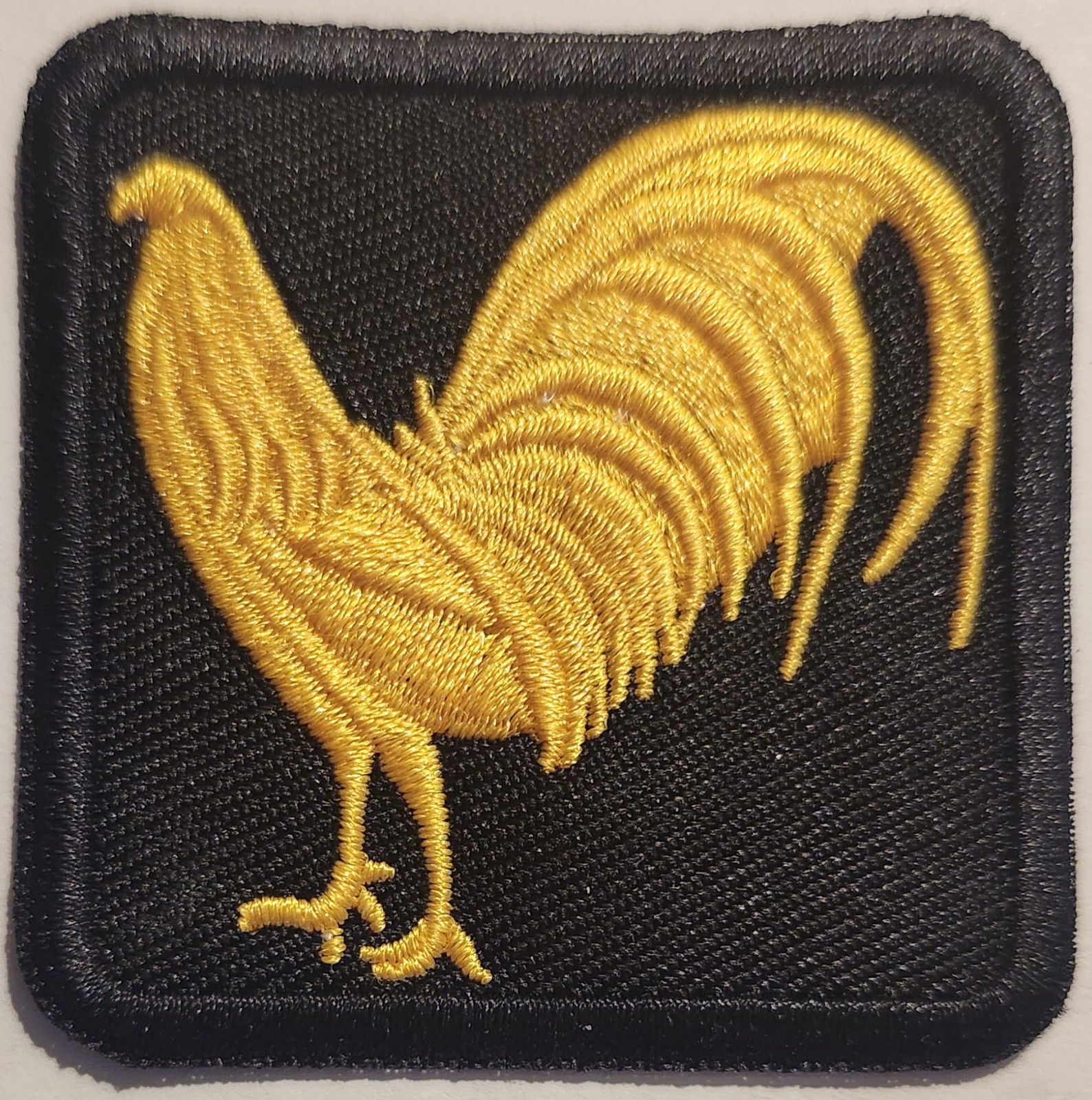 Golden Rooster embroidered iron on patch 6 ct.