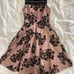 Three Pink Hearts Dusty Rose Black Gold Shimmer High Low Dress Size (Juniors) S