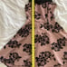 Three Pink Hearts Dusty Rose Black Gold Shimmer High Low Dress Size (Juniors) S
