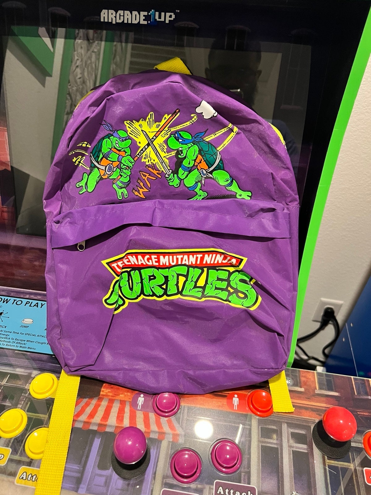 Vintage TMNT 1989 Kids backpack purple