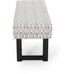 Boho Fabric Bench - Black Print