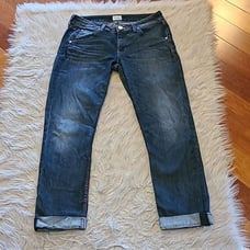 Hudson bacara crop straight cuffed blue jean capris womens size 28