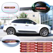 BRAND NEW 8PCS MUGEN Real Carbon Fiber Red Car Trunk Fenders Door Badge Sticker