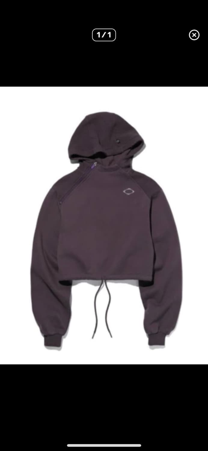 MSCHF cropped side zip hoodie purple dusk small