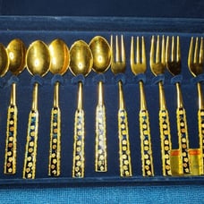 Gold filled Vintage floral flatware