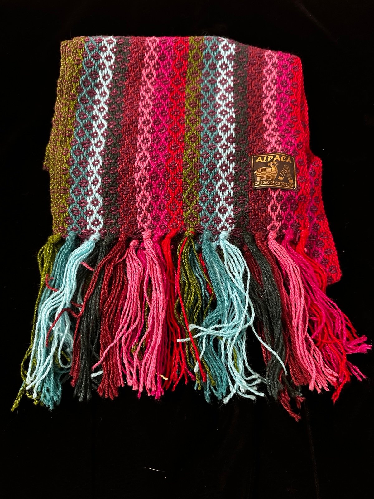 NWOT Alpaca Wool Striped Scarf