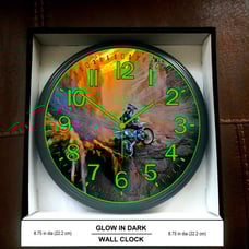 Motocross Dirt Bike Garage Shop Glow in the Dark wall Clock NEW
