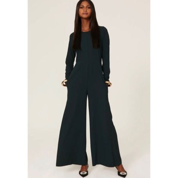 Adam Lippes Collective Emerald Green Jumpsuit Size 6 US 420
