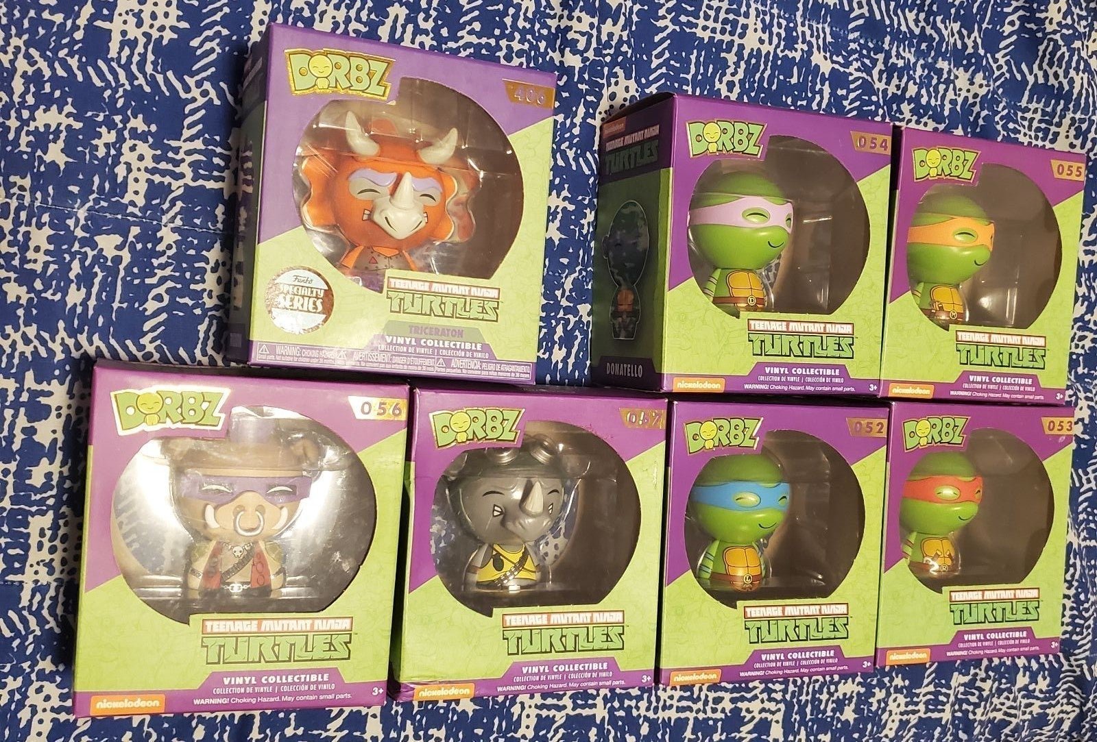 Complete Set of 7 TMNT Dorbz