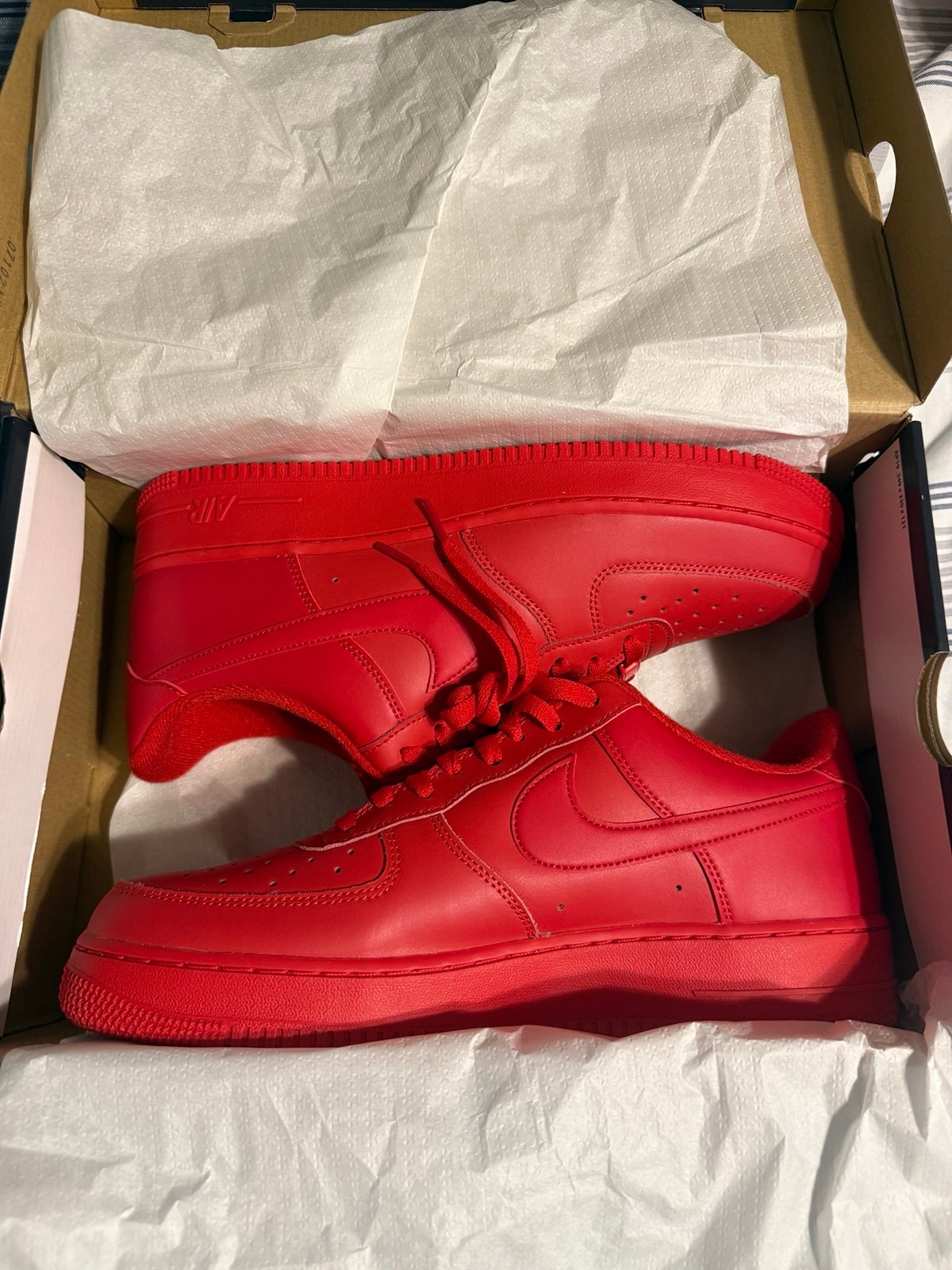 All red Nike air force one