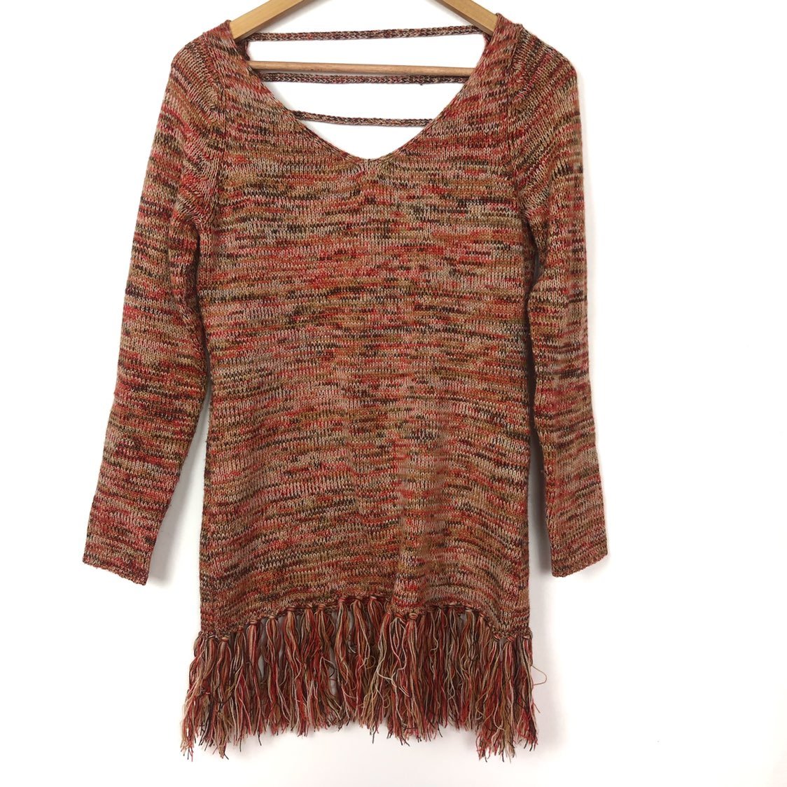 Cecico Knit Sweater Fringe Top Fall