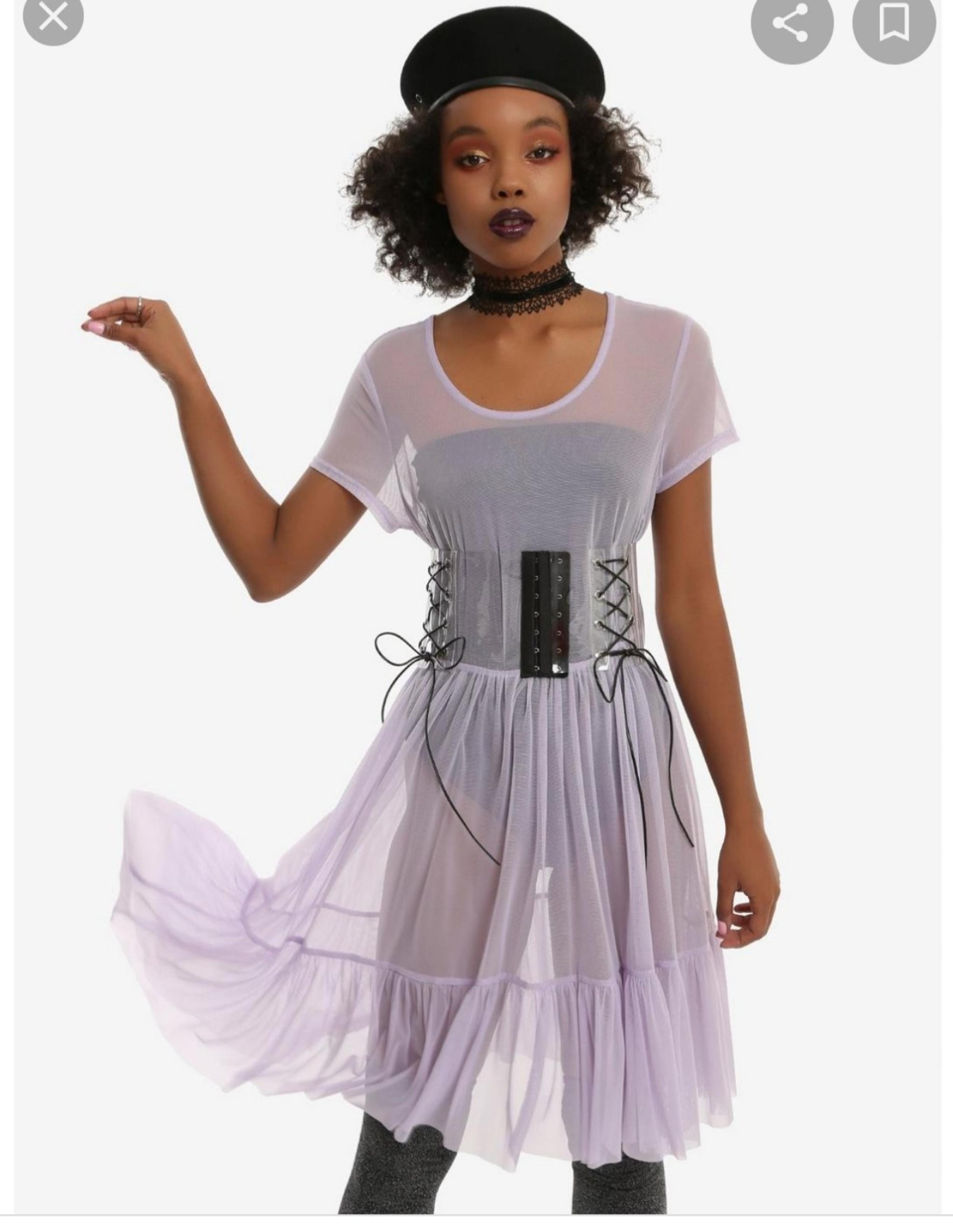 Pastel goth Lavender mesh dress Hot Topic Halloween XxL