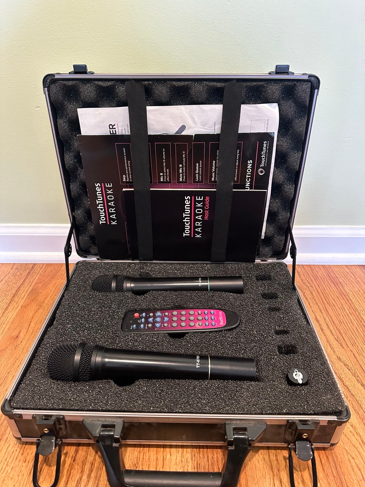 Touch Tunes music arcade Karaoke Mic Set With Case