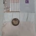 Lush Decor Blush & White Linen cotten blend Button Shower Curtain 72 x72 . New