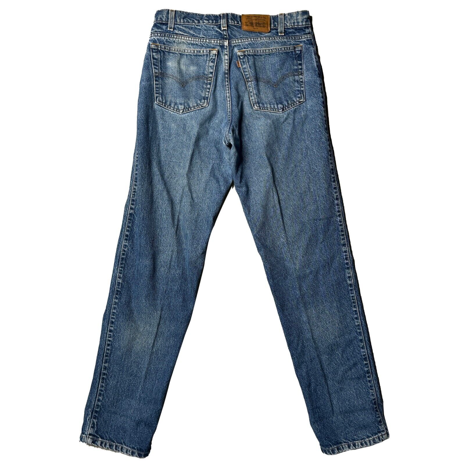 Vintage 90s Levis Jeans 540 Brown Tab Relaxed Taper Fit Mens 32x32 Blue Denim
