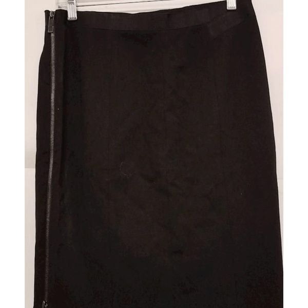 NWT Elie Tahari Women's Black Side Zip Knee Length Pencil Skirt Sz 10