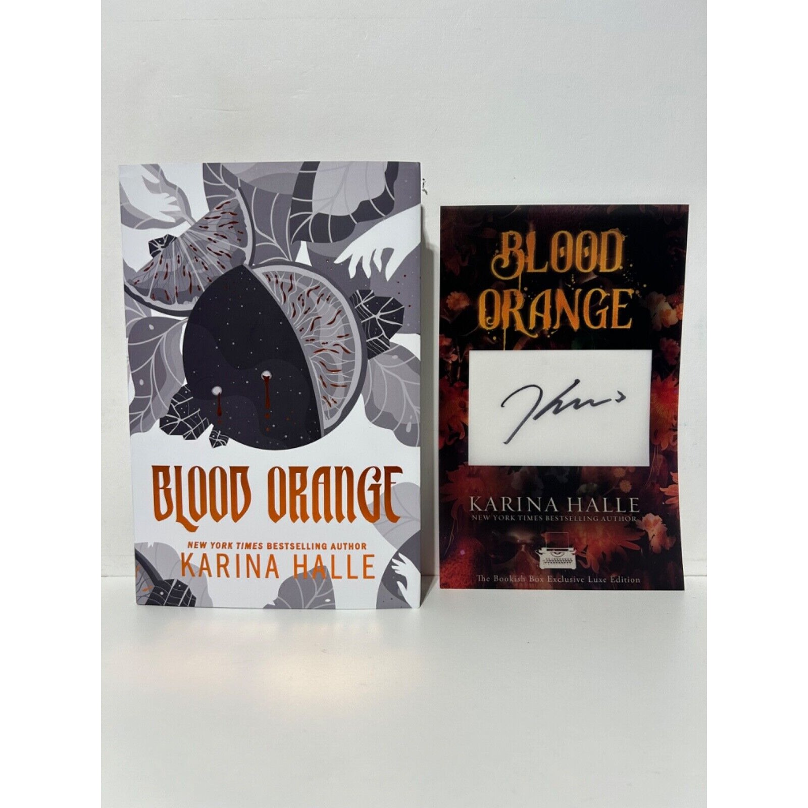 Blood Orange by Karina Halle Signed Stenciled Edges Bookish Box Exclusive