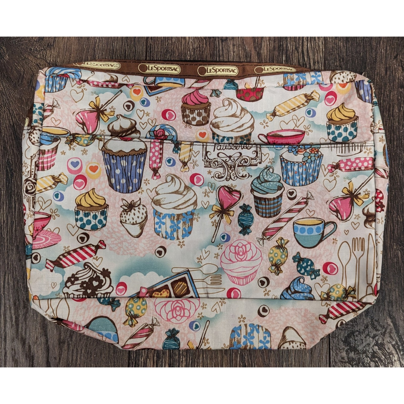 LeSportSac Cupcake Dessert Toiletry Zip Up Bag