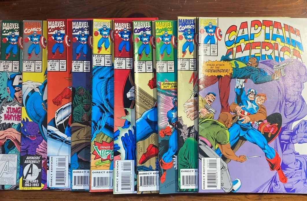 Captain America Marvel Comics 415-424 Lot