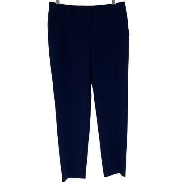 St. John Tapered Ankle Pants Business Career Office Casual Navy Blue Women 4