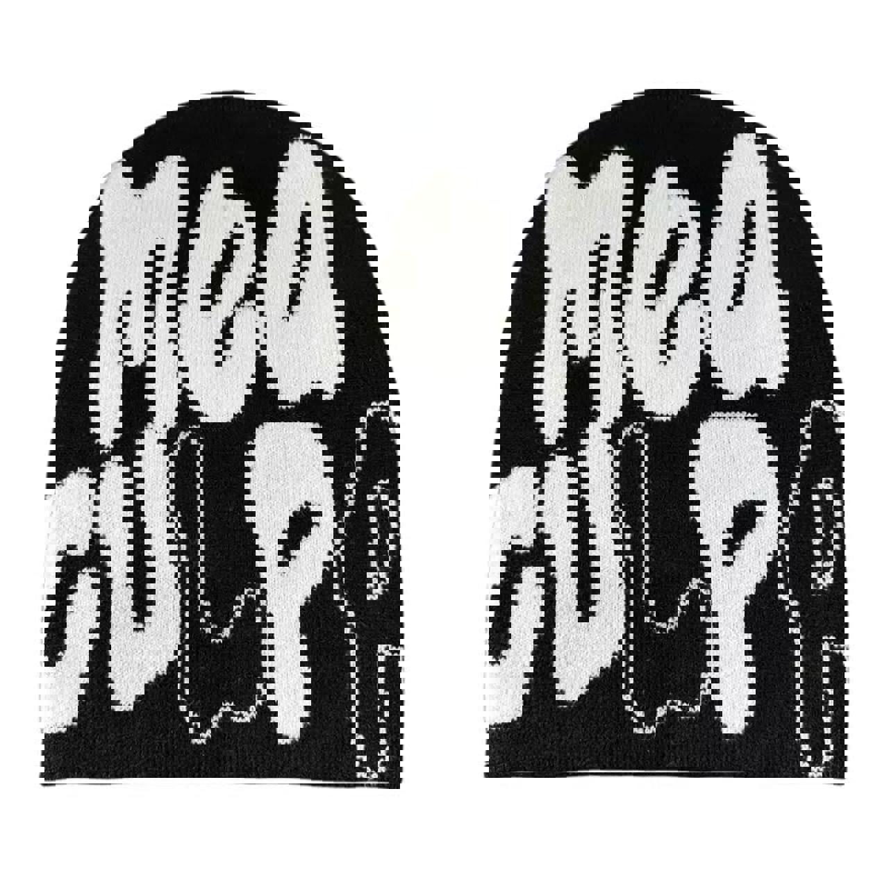 Men's Black and Multi Hat