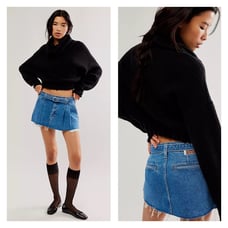 Mother Snacks! The Pleated Nibbler Mini Skirt In Dine N Dash Size 26