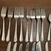 Wm Rogers A1 Plus 1934 Oneida Malibu Flatware 28 pc Silverplate Art deco fork