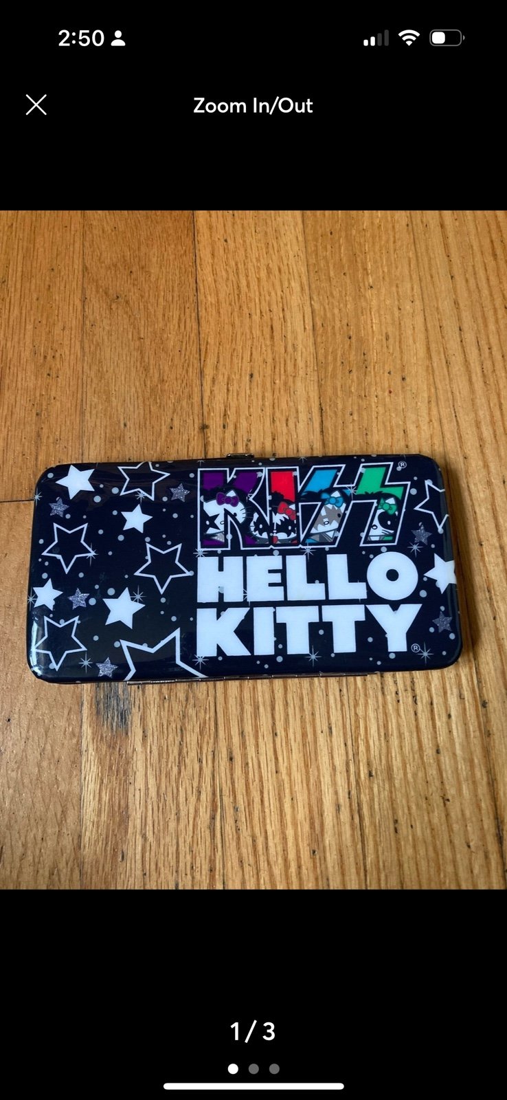 Limited Edition Hello Kitty X Kiss Rock Band Clutch w Stars Collectors Item❣️