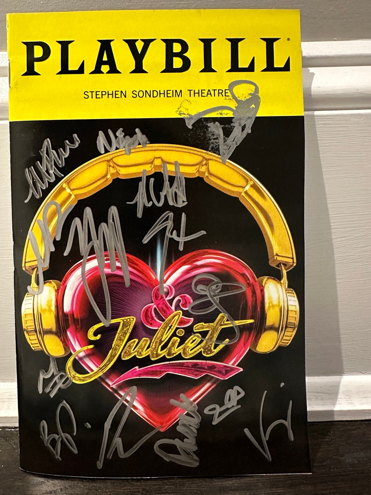 And Juliet Broadway Signed Playbill